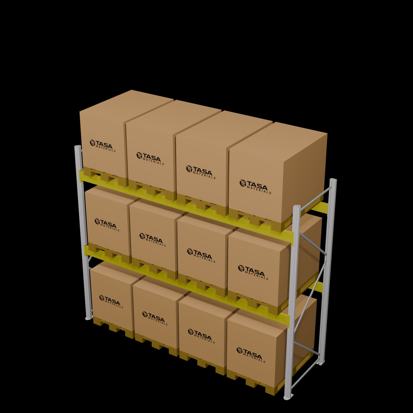 Superbuild Kuormalavahylly 3000 x 3600mm kantavuus 1200kg/lava